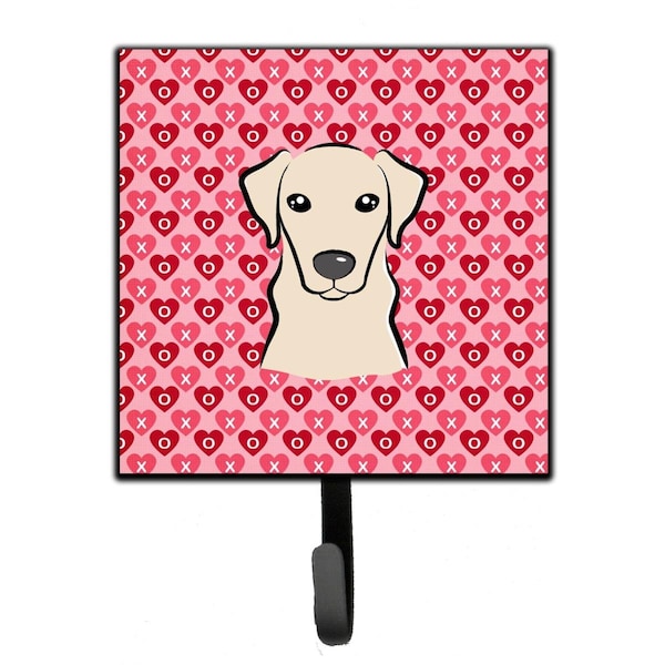 Carolines Treasures Yellow Labrador Hearts Leash or Key Holder - BB5292SH4