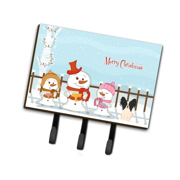 Carolines Treasures Merry Christmas Carolers Papillon Black and White Leash or Key Holder - BB2407TH68