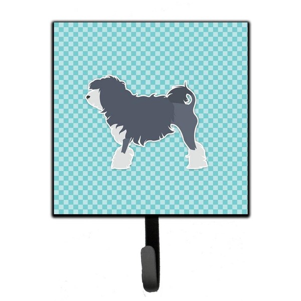 Carolines Treasures Lowchen Checkerboard Blue Leash or Key Holder - BB3735SH4