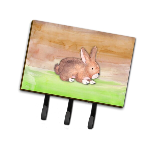 Carolines Treasures Rabbit Watercolor Leash or Key Holder - BB7410TH68