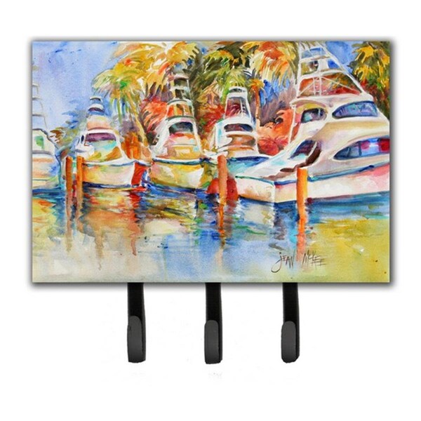 Jensendistributionservices Deep Sea Fishing Boats At The Dock Leash & Key Holder - MI1725063