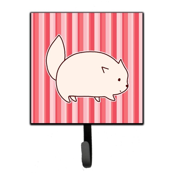 Carolines Treasures Cat Pink Stripes Leash or Key Holder - BB6855SH4