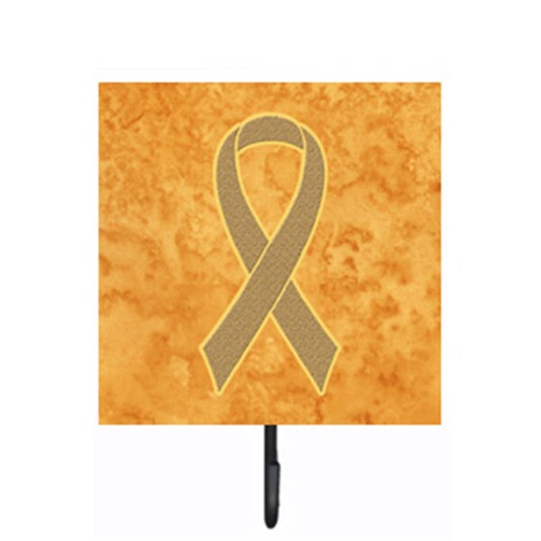 Carolines Treasures 4.25 W x 7 H In. Peach Ribbon for Uterine Cancer Awareness Leash or Key Holder - AN1219SH4