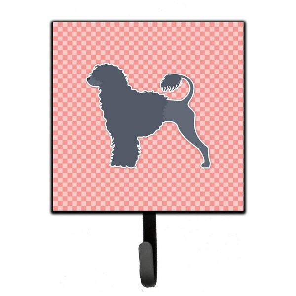 Carolines Treasures Portuguese Water Dog Checkerboard Pink Leash or Key Holder - BB3668SH4
