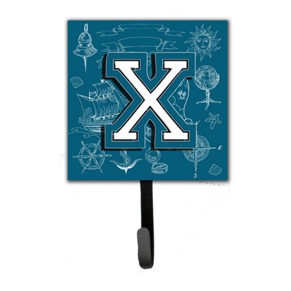 Jensendistributionservices Letter X Sea Doodles Initial Alphabet Leash & Key Holder - MI1659501