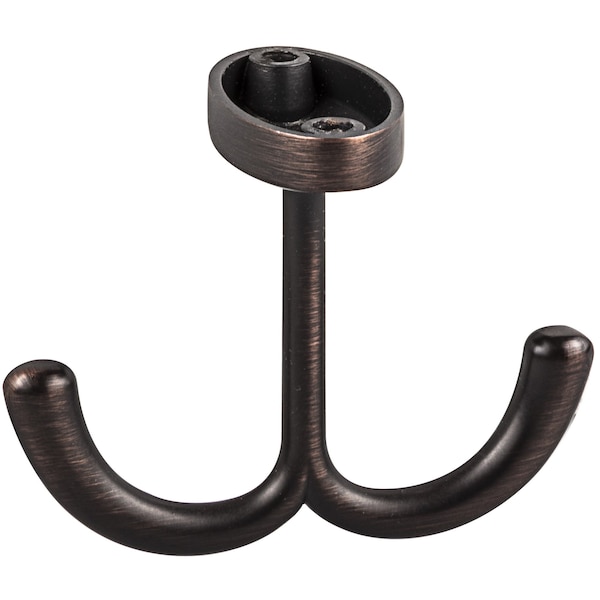 Elements By Hardware Resources 1-9/16" Brushed Oil Rubbed Bronze Double Prong Ceiling Mounted Hook - YD20-156DBAC