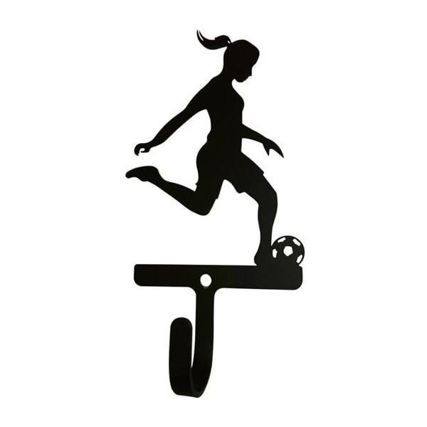 Village Wrought Iron Village Wrought Iron WH-302-S Soccer Womans & Girls Wall Hook; Small - WH-302-S