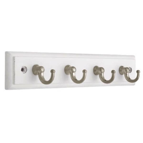 Cool Kitchen 139630 White & Satin Nickel, Acry Rail & 4 Hook - CO1634450