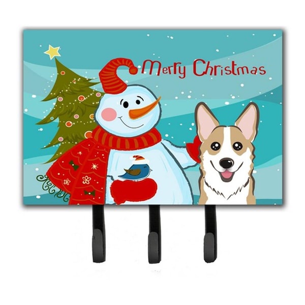 Jensendistributionservices Snowman With Sable Corgi Leash & Key Holder - MI1715807
