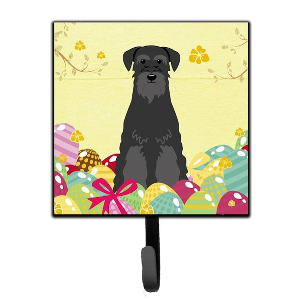 Jensendistributionservices Easter Eggs Standard Schnauzer Black Leash or Key Holder - MI1709204