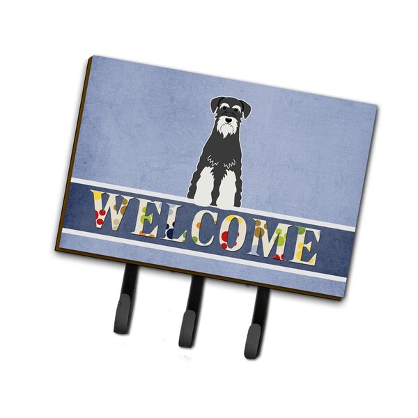 Carolines Treasures Standard Schnauzer Salt & Pepper Welcome Leash or Key Holder - BB5614TH68
