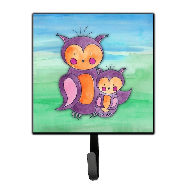 Carolines Treasures Momma & Baby Owl Watercolor Leash or Key Holder - BB7430SH4
