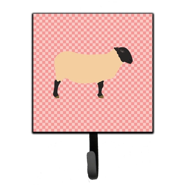 Carolines Treasures Suffolk Sheep Pink Check Leash or Key Holder - BB7972SH4