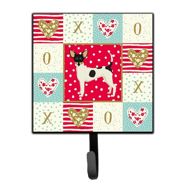 Carolines Treasures 4.25 x 1 x 7 in. Toy Fox Terrier Love Leash or Key Holder - CK5957SH4