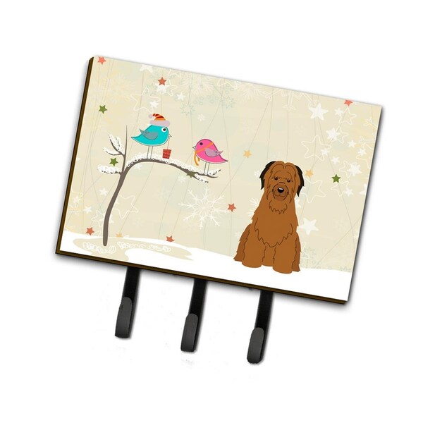 Jensendistributionservices Christmas Presents Between Friends Briard Brown Leash or Key Holder - MI1707723