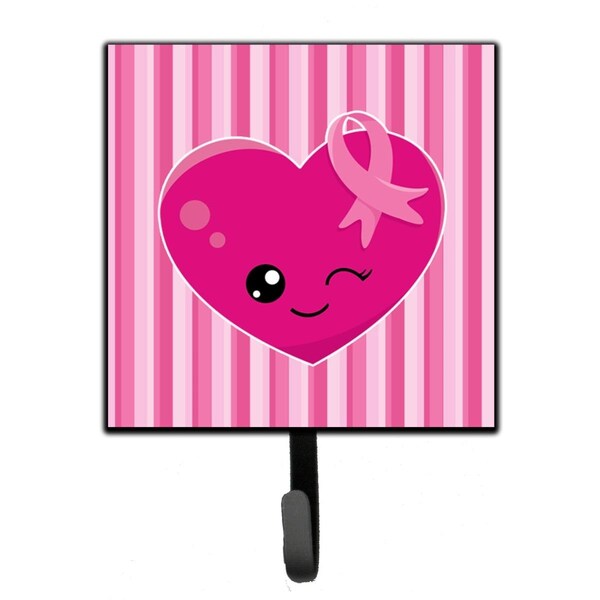 Carolines Treasures Breast Cancer Awareness Ribbon Heart Leash or Key Holder - BB6982SH4