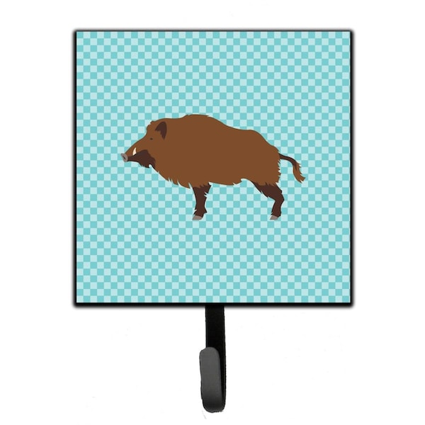 Micasa Wild Boar Pig Blue Check Leash or Key Holder - MI727279