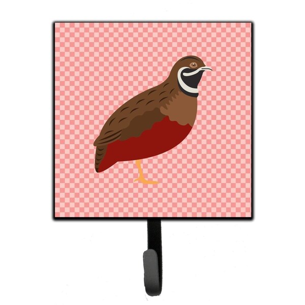 Carolines Treasures Chinese Painted or King Quail Pink Check Leash or Key Holder - BB7956SH4