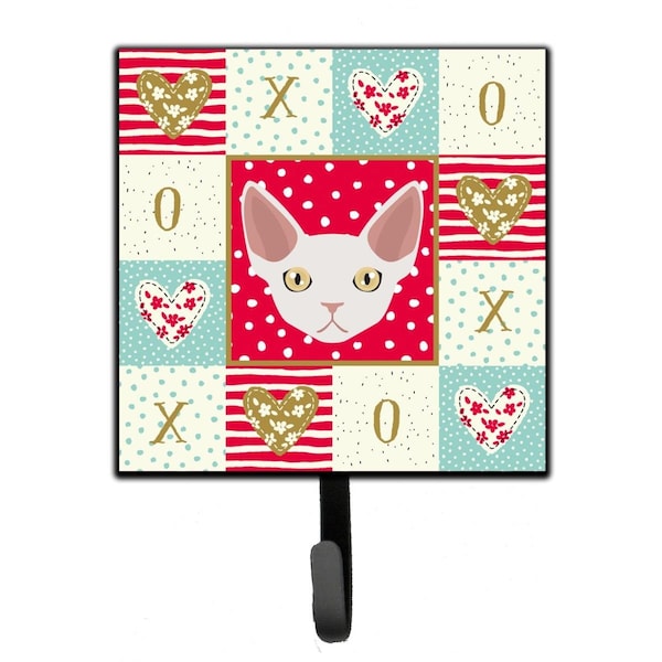 Carolines Treasures 4.25 x 1 x 7 in. Devon Rex Cat Love Leash or Key Holder - CK5110SH4
