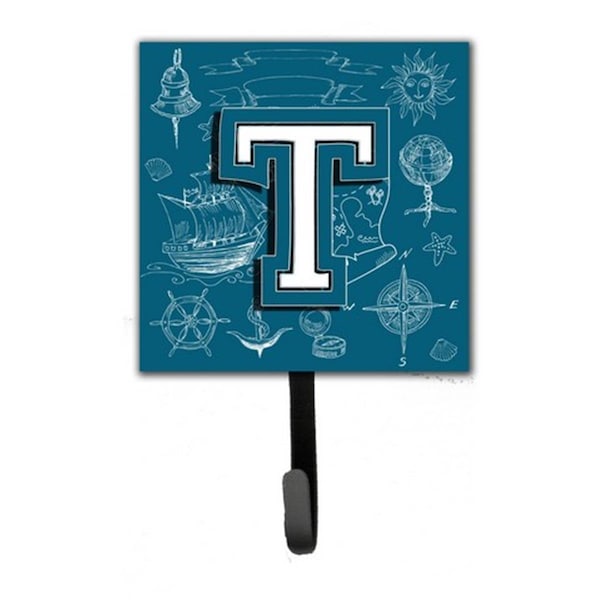 Jensendistributionservices Letter T Sea Doodles Initial Alphabet Leash & Key Holder - MI1658548