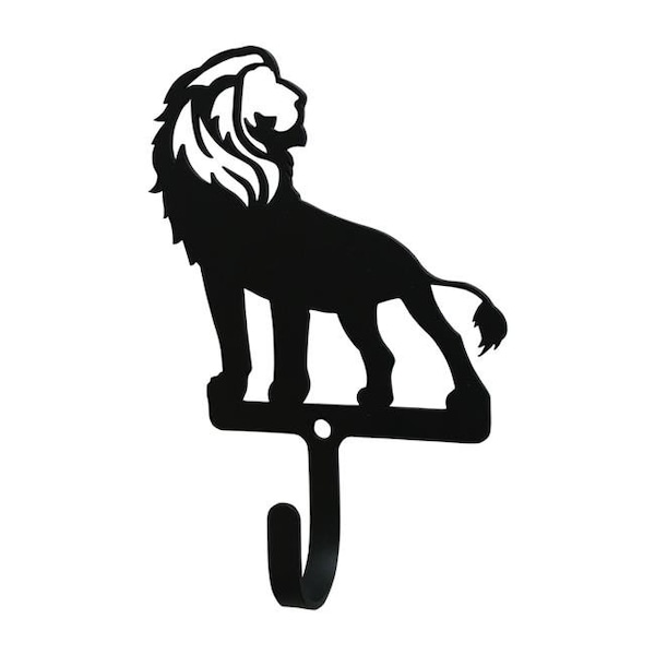 Village Wrought Iron Village Wrought Iron WH-278-S Lion Wall Hook; Small - WH-278-S