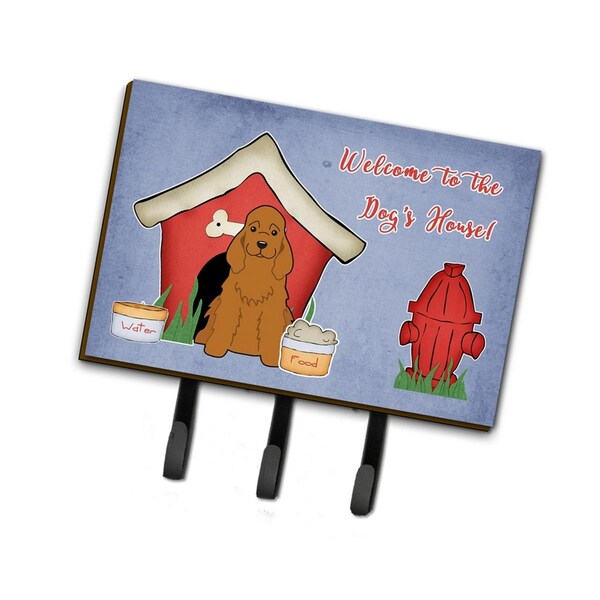 Carolines Treasures Dog House Collection Cocker Spaniel Red Leash or Key Holder - BB2849TH68