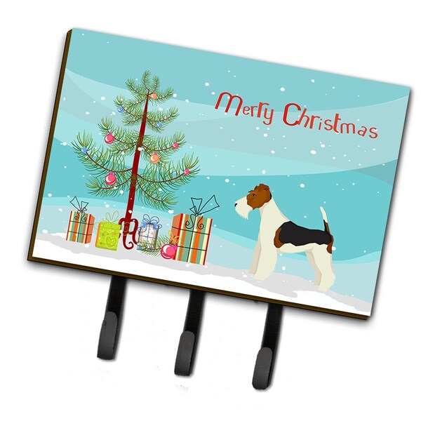 Carolines Treasures Fox Terrier Christmas Tree Leash or Key Holder - CK3538TH68