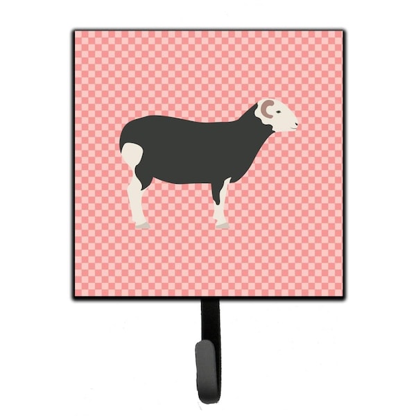 Carolines Treasures Herwick Sheep Pink Check Leash or Key Holder - BB7970SH4
