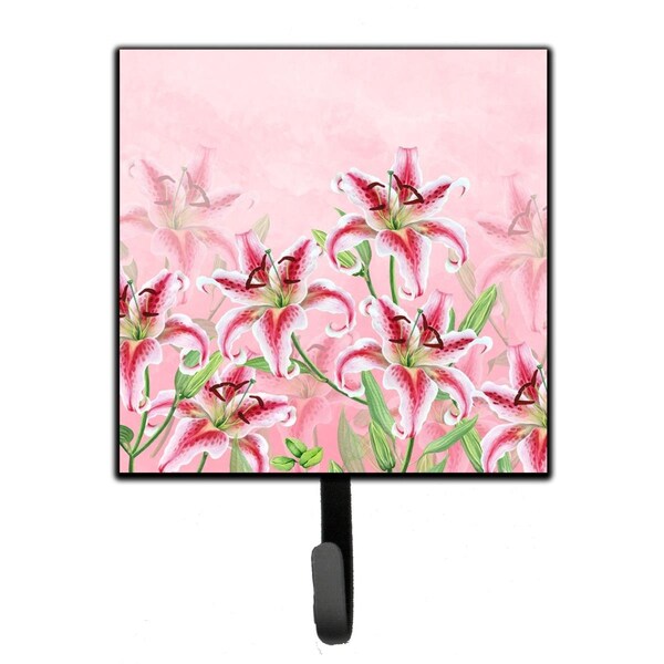 Carolines Treasures Pink Lillies Leash or Key Holder - BB7446SH4