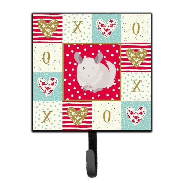 Carolines Treasures 4.25 x 1 x 7 in. White Dominant Chinchilla Love Leash or Key Holder - CK5425SH4