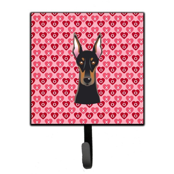 Carolines Treasures Doberman Pinscher Hearts Leash or Key Holder - BB5315SH4