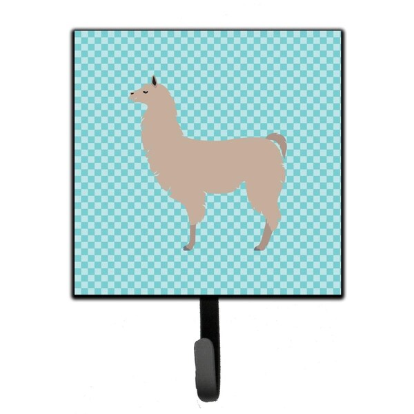 Carolines Treasures Llama Blue Check Leash or Key Holder - BB8090SH4