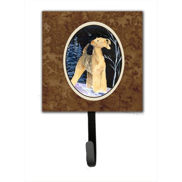 Jensendistributionservices Starry Night Airedale Leash Holder Or Key Hook - MI1656376