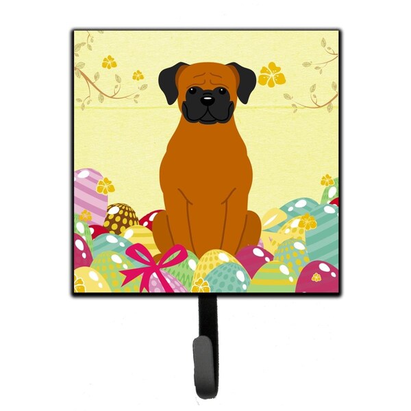 Carolines Treasures Easter Eggs Fawn Boxer Leash or Key Holder - BB6115SH4