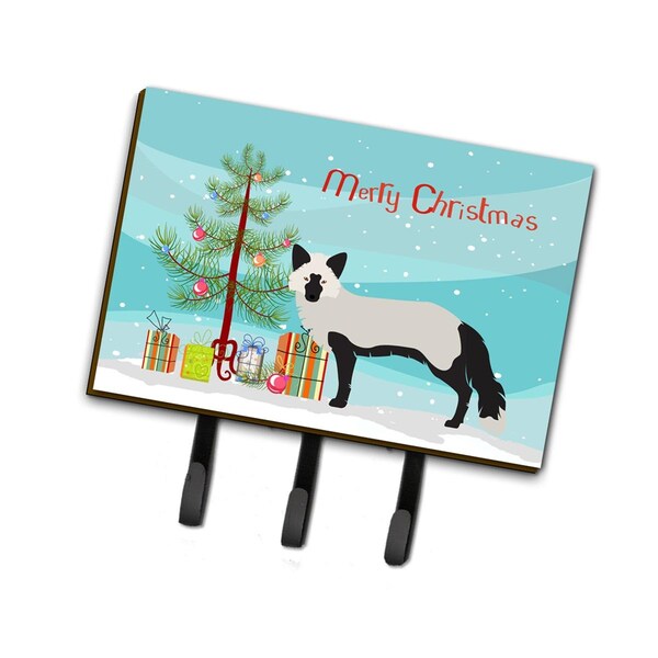 Carolines Treasures Silver Fox Christmas Leash or Key Holder - BB9238TH68