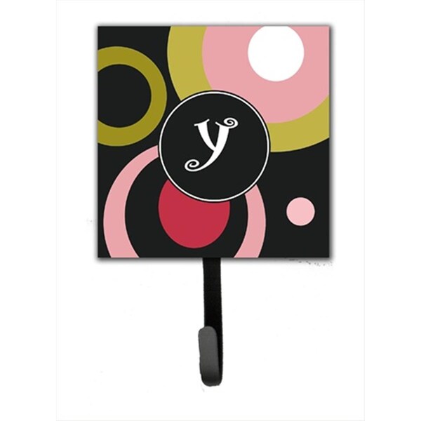 Carolines Treasures Monogram - Retro in Black Leash Holder Or Key Hook - AM1001-YSH4