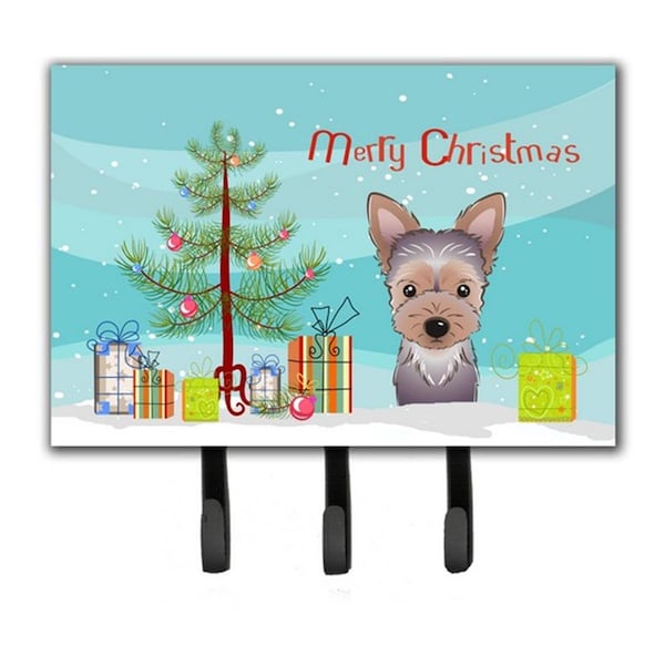 Jensendistributionservices Christmas Tree & Yorkie Puppy Leash or Key Holder - MI2088701