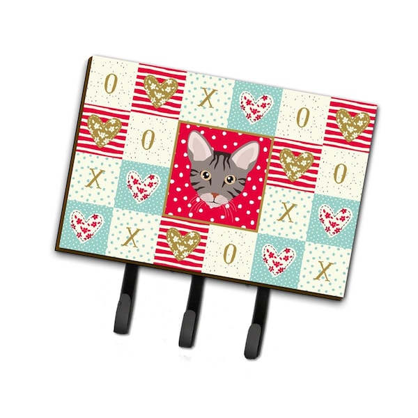Carolines Treasures 6 x 2 x 9 in. Ocicat Cat Love Leash or Key Holder - CK5138TH68