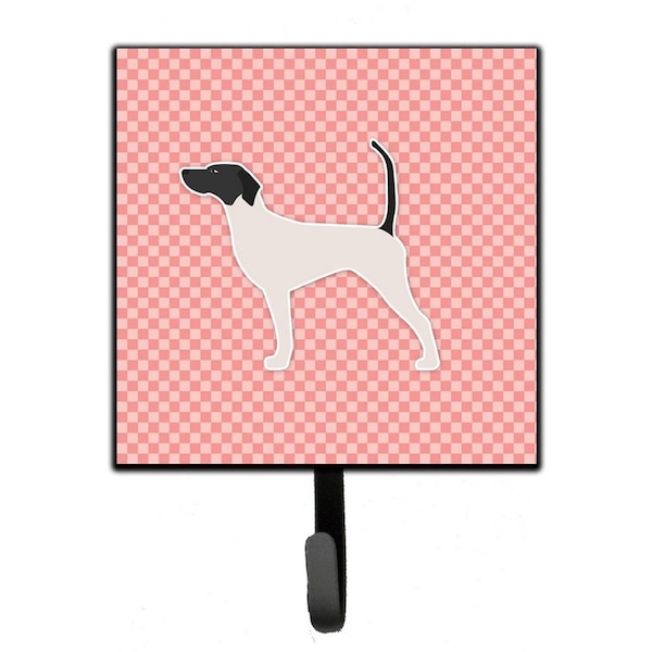 Carolines Treasures English Pointer Checkerboard Pink Leash or Key Holder - BB3595SH4