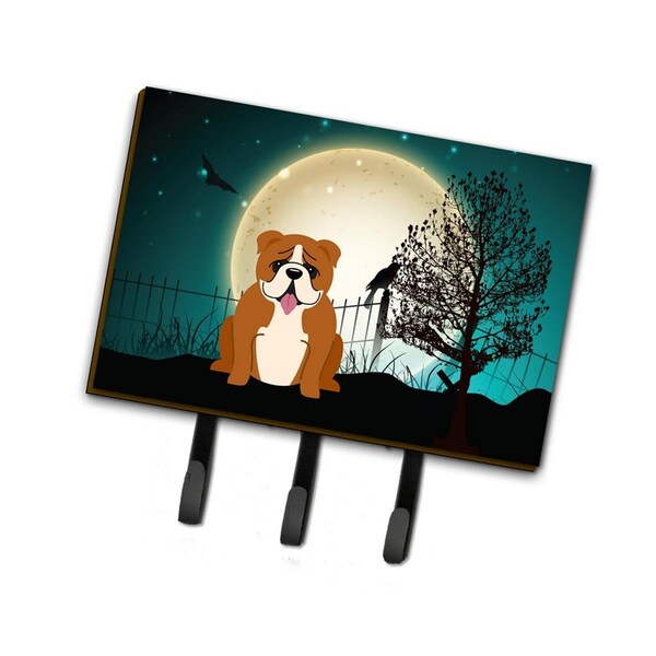 Carolines Treasures Halloween Scary English Bulldog Red and White Leash or Key Holder - BB2310TH68