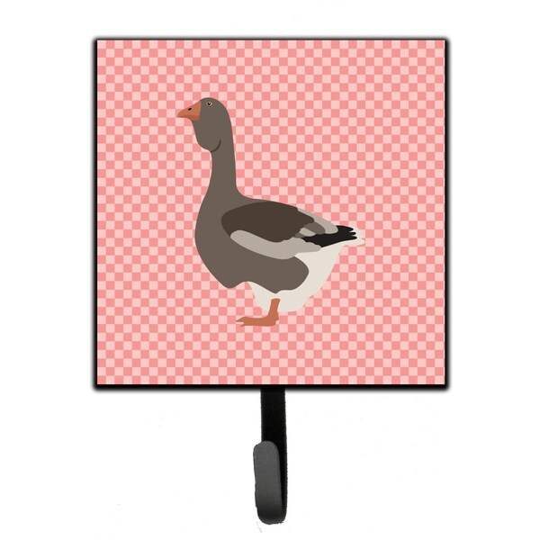 Carolines Treasures Toulouse Goose Pink Check Leash or Key Holder - BB7897SH4
