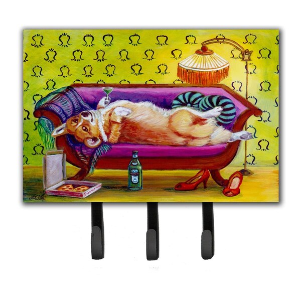 Jensendistributionservices Corgi Home Alone Leash or Key Holder - MI1709779