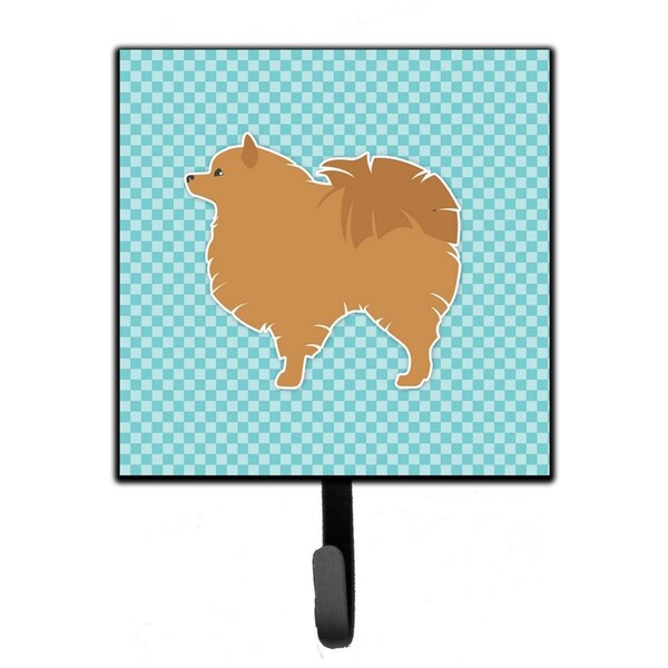 Micasa Pomeranian Checkerboard Blue Leash or Key Holder - MI221819