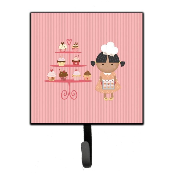 Jensendistributionservices Cupcake Baker African American Pink Leash or Key Holder - MI1714427