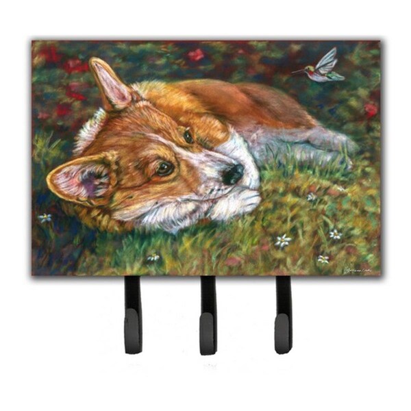 Jensendistributionservices Corgi Pastel Hummingbird Leash & Key Holder - MI1718538
