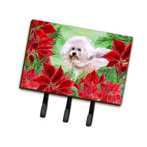 Jensendistributionservices Bichon Frise No 2 Poinsettas Leash or Key Holder - MI1710121