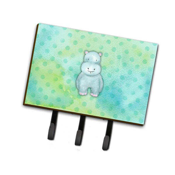 Jensendistributionservices Polkadot Hippopotamus Watercolor Leash or Key Holder - MI1719208