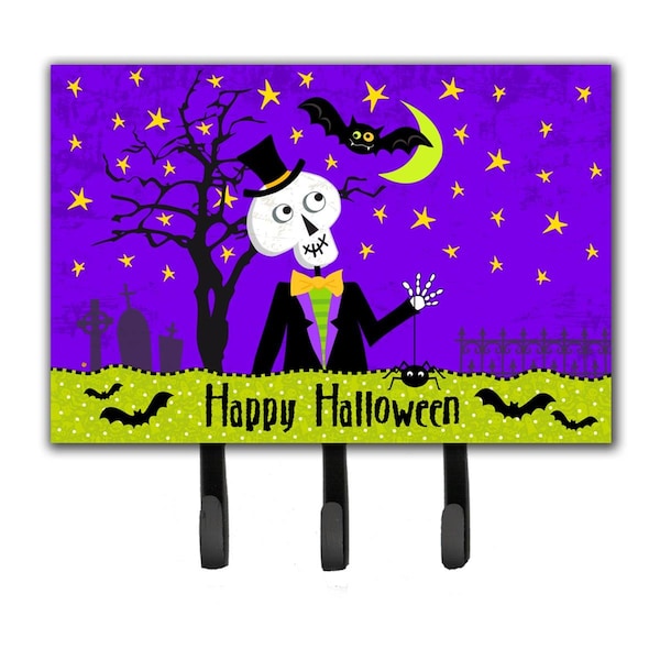 Carolines Treasures Happy Halloween Skeleton Leash or Key Holder - VHA3014TH68