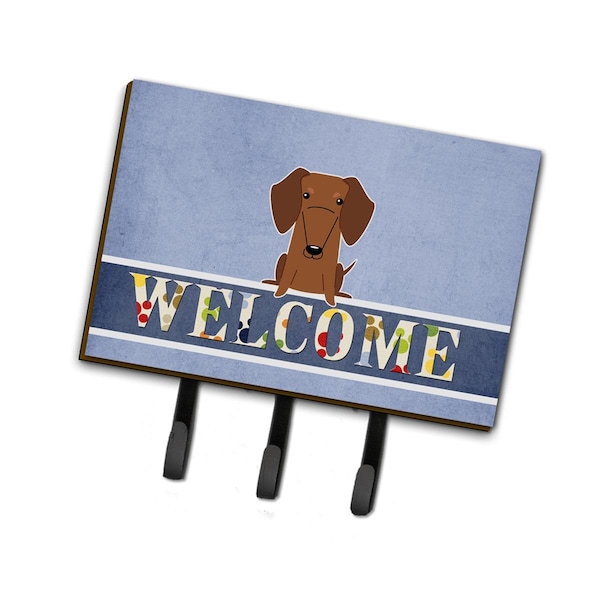 Carolines Treasures Dachshund Red Brown Welcome Leash or Key Holder - BB5711TH68