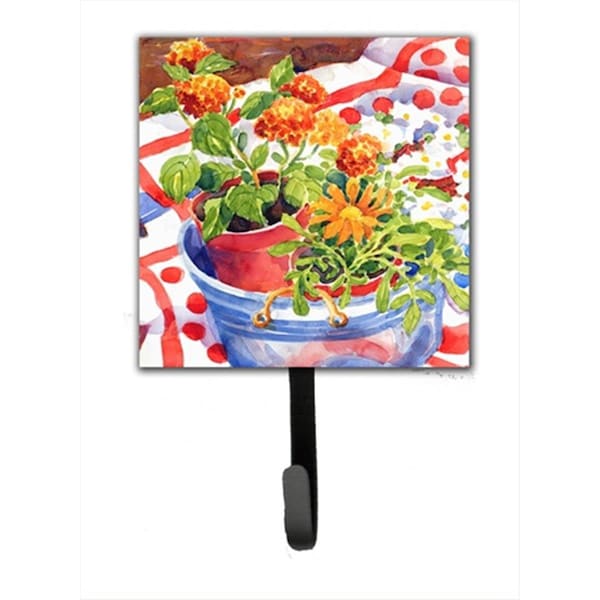 Carolines Treasures Flowers With A Side Of Lemons Leash Holder Or Key Hook - 6058SH4